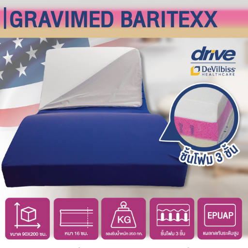 ที่นอนโฟมป้องกันแผลกดทับ Devilbiss รุ่น Gravimed Baritexx นำเข้าจากอเมริกา