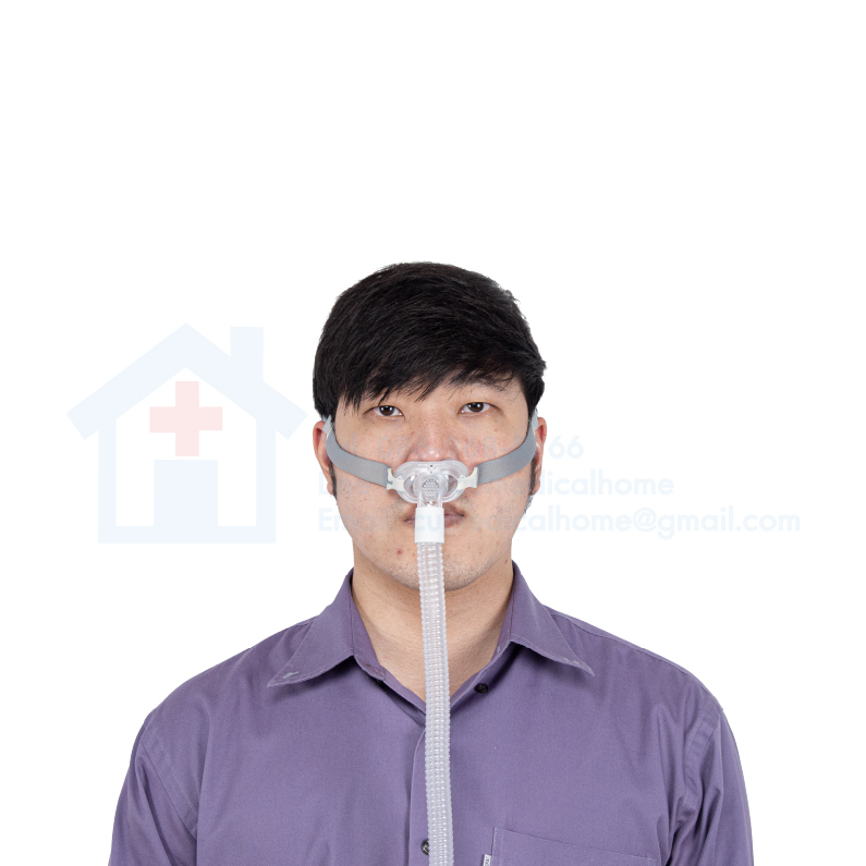 หน้ากากแบบสอดจมูกสำหรับเครื่อง CPAP (Nasal Pillow Mask)