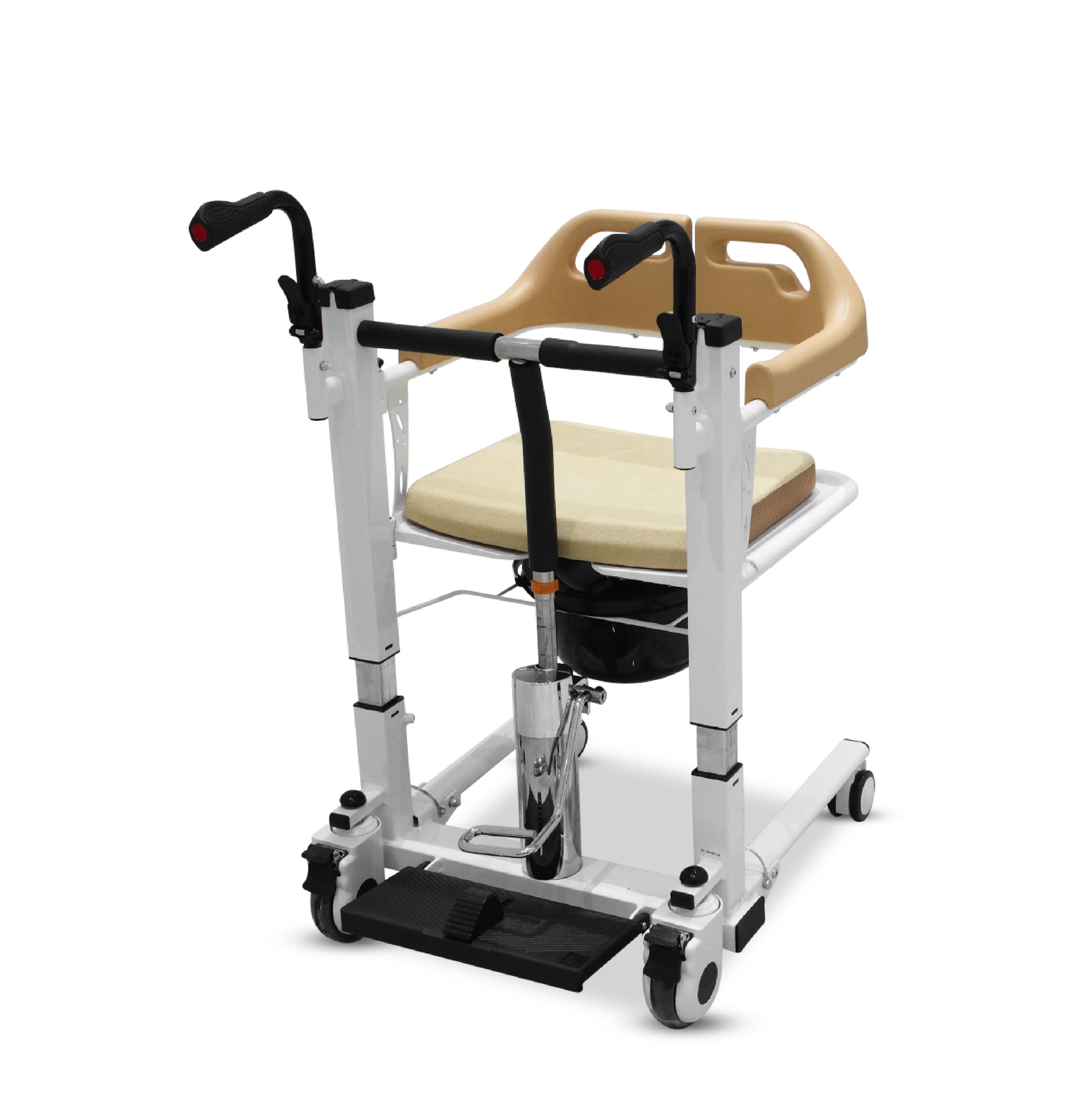 เก้าอี้รถเข็นเคลื่อนย้ายผู้ป่วย ระบบไฮดรอลิค (Hydraulic Transfer Chair) รับประกัน 2 ปี