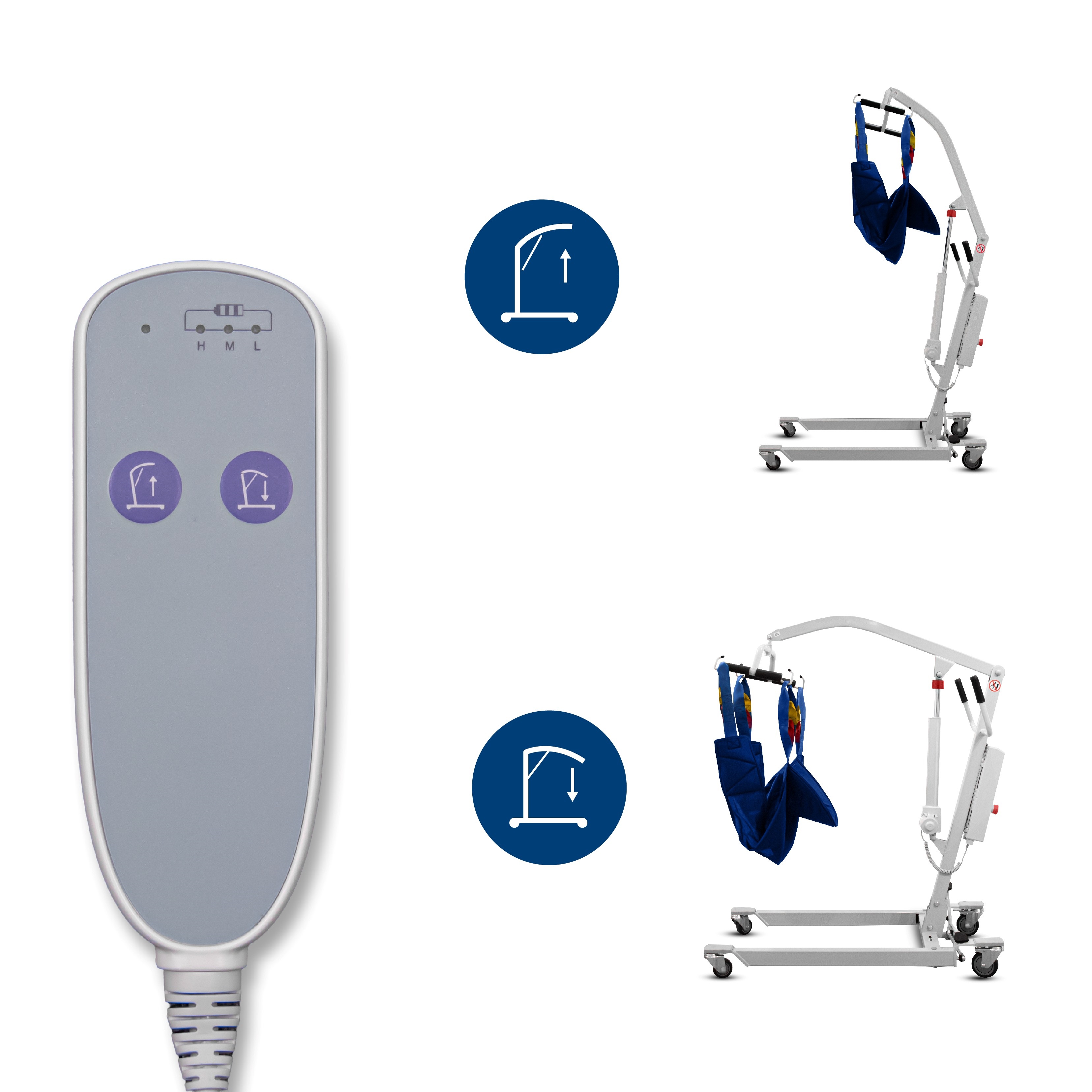 อุปกรณ์เคลื่อนย้ายผู้ป่วย เครื่องยกตัวผู้ป่วย ระบบไฟฟ้า (Electric Patient Lift) รับประกัน 1 ปี