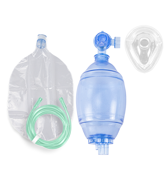 ชุดอุปกรณ์ช่วยหายใจฟื้นคืนชีพ แอมบูแบค ชนิดมือบีบ แบบชนิดพกพา (Ambu Bag/ Air Mask Bag Unit) ชุดอุปกรณ์ช่วยหายใจฟื้นคืนชีพ แอมบูแบค ชนิดมือบีบ แบบชนิดพกพา (Ambu Bag/ Air Mask Bag Unit)