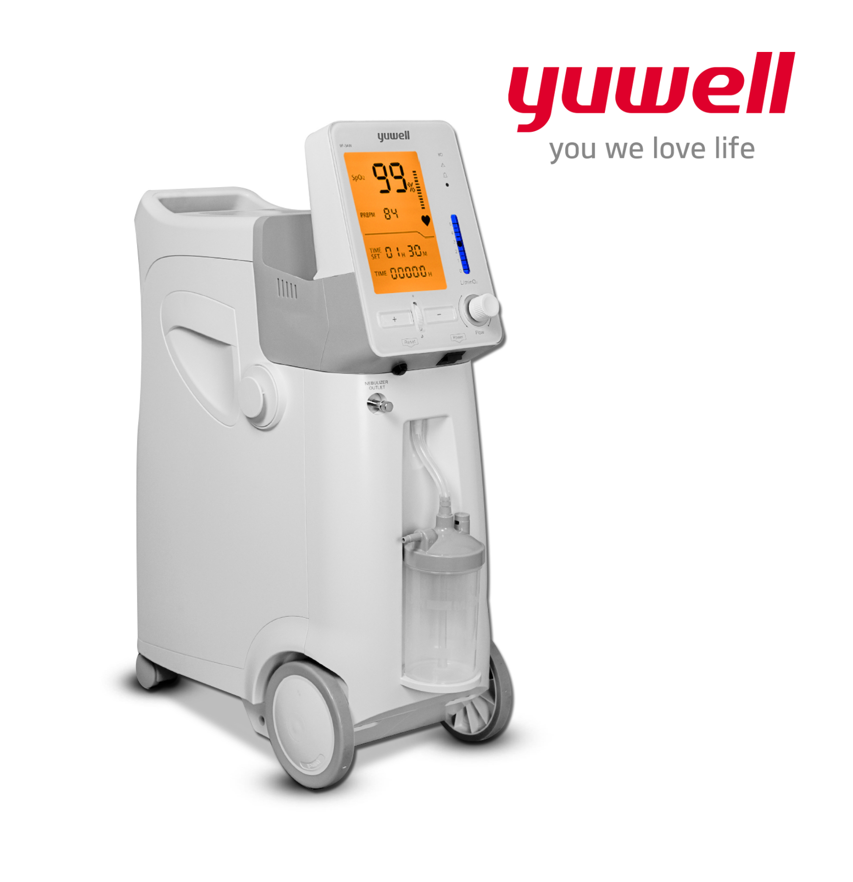 เครื่องผลิตออกซิเจน 3 ลิตร ยี่ห้อ Yuwell 9F-3AW รุ่นเสียงเบา มีฟังก์ชั่นพ่นยา (ระดับเสียง ≤ 46 dB) รับประกัน 3 ปี เครื่องผลิตออกซิเจน 3 ลิตร ยี่ห้อ Yuwell 9F-3AW รุ่นเสียงเบา มีฟังก์ชั่นพ่นยา (ระดับเสียง ≤ 46 dB) รับประกัน 3 ปี
