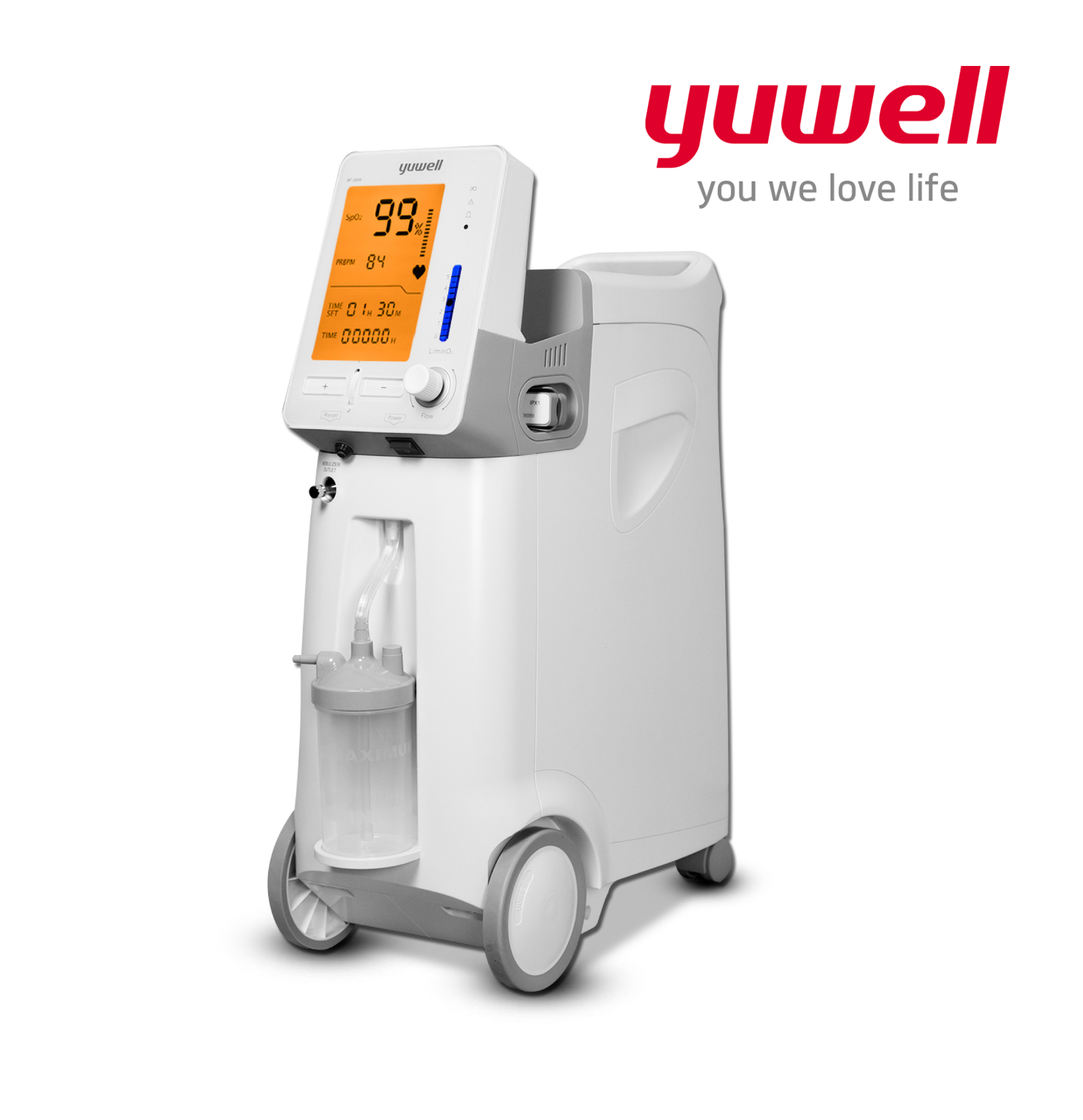 เครื่องผลิตออกซิเจน 3 ลิตร ยี่ห้อ Yuwell 9F-3AW รุ่นเสียงเบา มีฟังก์ชั่นพ่นยา (ระดับเสียง ≤ 46 dB) รับประกัน 3 ปี เครื่องผลิตออกซิเจน 3 ลิตร ยี่ห้อ Yuwell 9F-3AW รุ่นเสียงเบา มีฟังก์ชั่นพ่นยา (ระดับเสียง ≤ 46 dB) รับประกัน 3 ปี