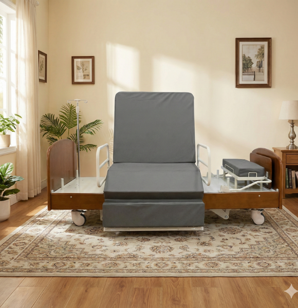 เตียงผู้ป่วยไฟฟ้า รุ่นปรับหมุนข้าง ราคาประหยัด (Turnaround Economy) เหมาะสำหรับผู้สูงอายุที่ขาอ่อนแรง ยืนทรงตัวลำบาก