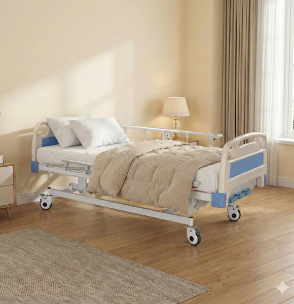เตียงผู้ป่วย เตียงโรงพยาบาล มือหมุน 3 ฟังก์ชั่น (Manual Hospital Bed)