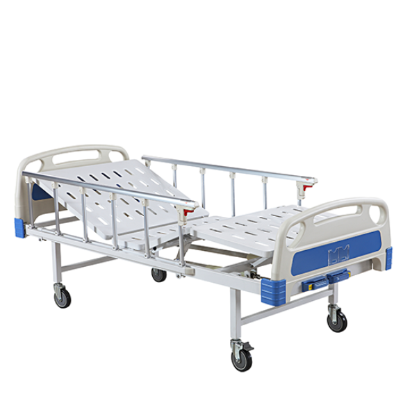 เตียงผู้ป่วยมือหมุน 2 ฟังก์ชั่น ราคาประหยัด (Manual Hospital Bed)
