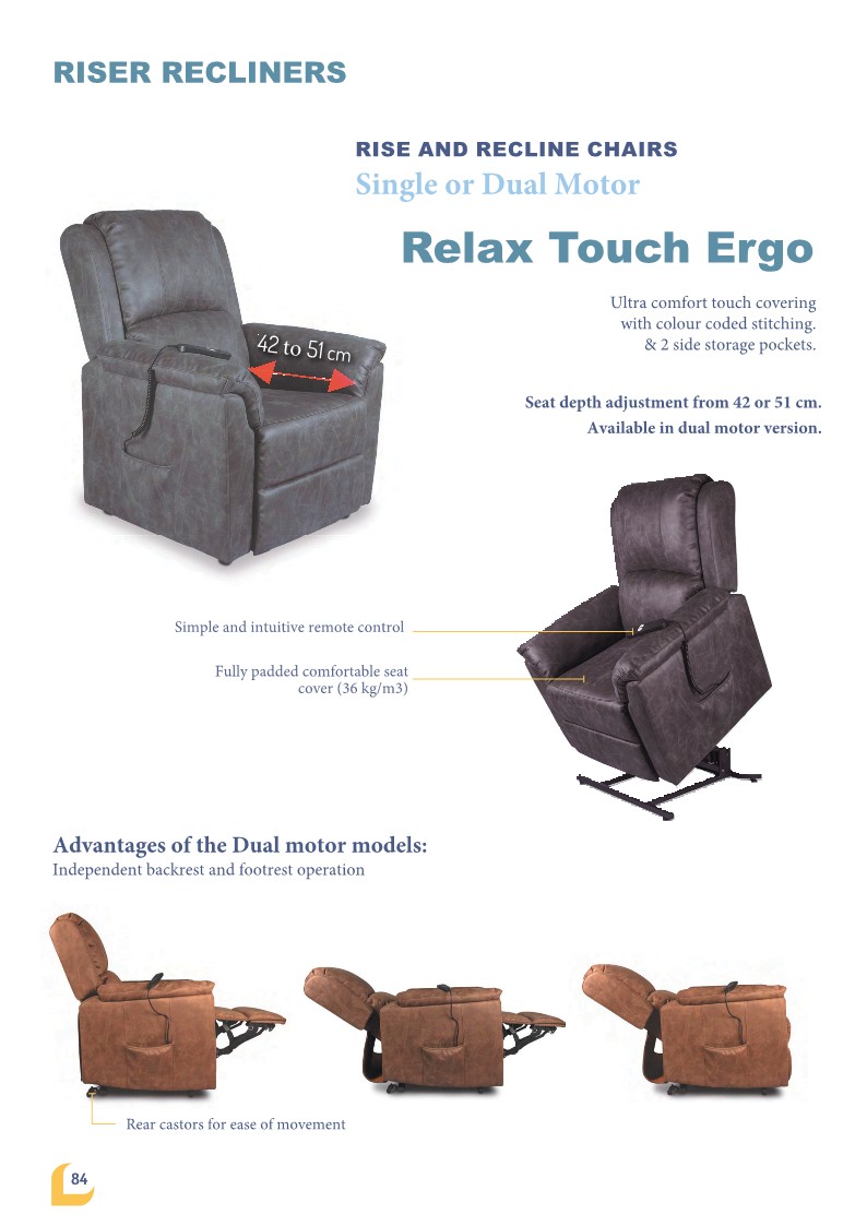 Lift Up Chair เก้าอี้ช่วยพยุงลุกนั่ง ระบบไฟฟ้า Relax Touch Ergo 1 Motor ยี่ห้อ Devilbiss